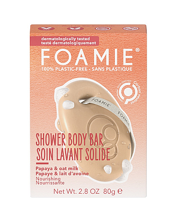 Foamie Oat to Be Smooth - Очищающее средство для тела без мыла с папайей и овсяным молочком 80 г - hairs-russia.ru